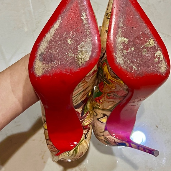 Christian Louboutin Multicolor Marble Pigalle Follies Pumps - Picture 8 of 9
